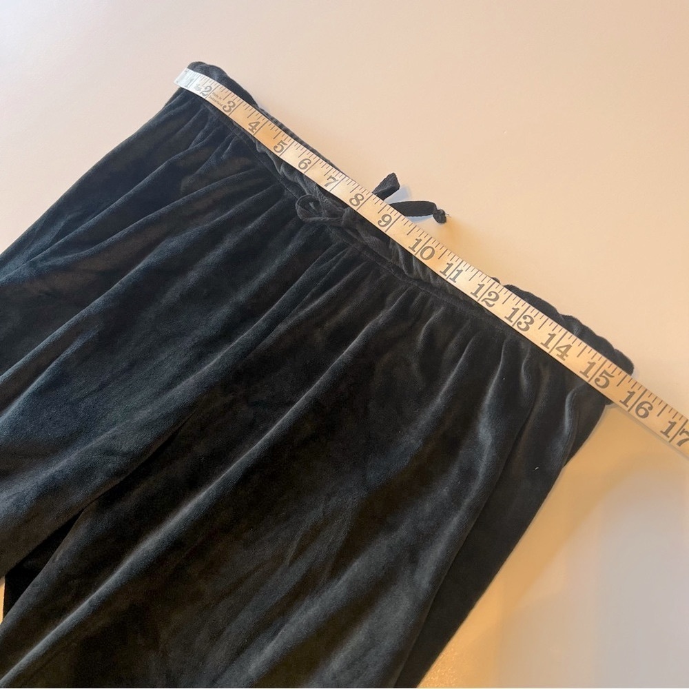 Juicy Couture embellished velour jogger pants, black, pull up size M - Picture 5 of 11